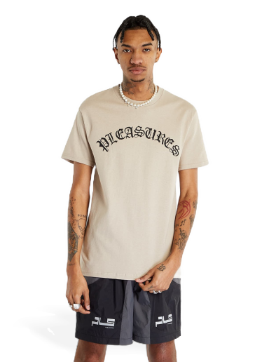 T-shirt Pleasures Old E Logo T-Shirt Beige | P23SP063 SAND