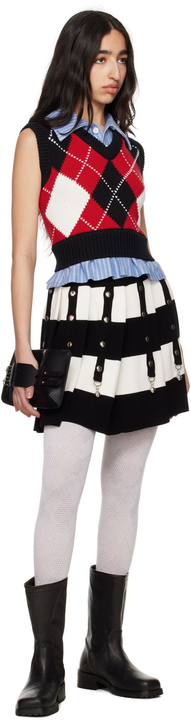 Sweater Charles Jeffrey Loverboy Charles Jeffrey LOVERBOY Cropped Argyle Vest Röd | 54091401, 3