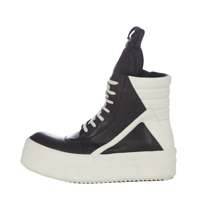 Sneakers och skor Rick Owens Mega Bumper Geobasket "Black White" Svart | RO02C1868-LOO-911