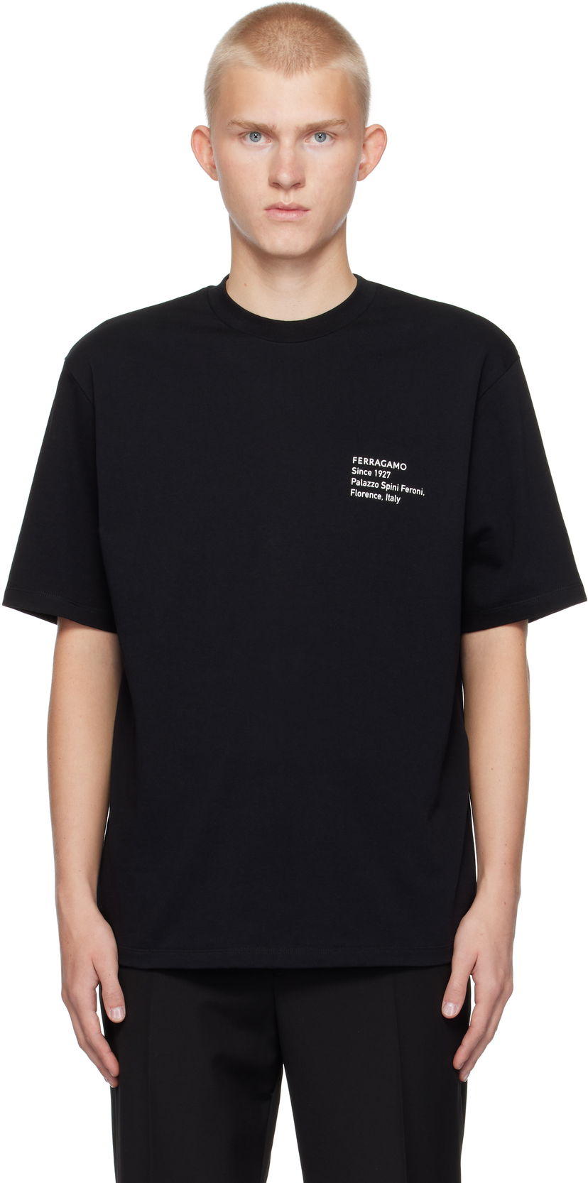 T-shirt FERRAGAMO Ferragamo Printed T-Shirt Svart | 777888