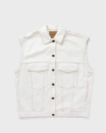 Väst American Vintage Sleeveless Denim Vest Vit | JOZ16AE25-OFF-WHITE, 1