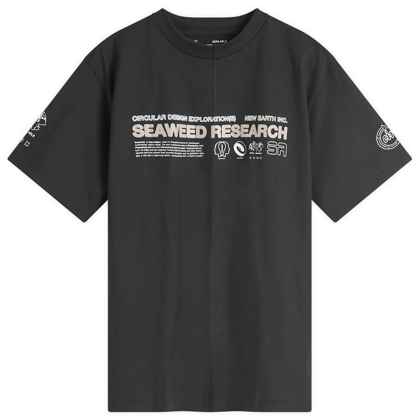 T-shirt Space Available Seaweed Research T-Shirt Black Svart | SA-SRT001-BLK