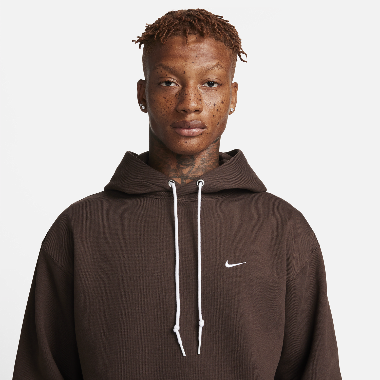 Sweatshirt Nike Solo Swoosh Fleece Pullover Hoodie Brun | DX1355-237, 1
