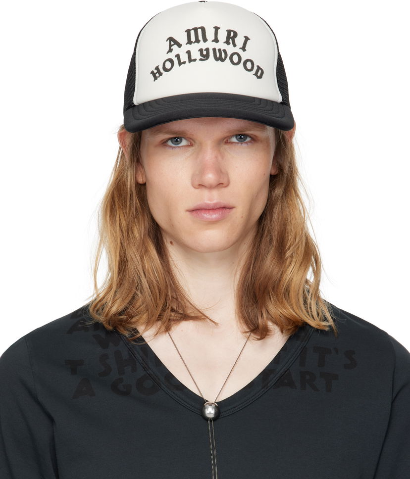 Keps AMIRI Trucker Cap 'Hollywood' Vit | AMHATR1025