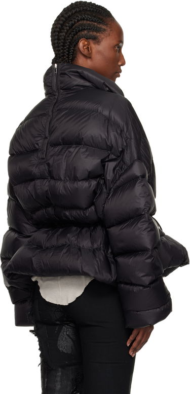 Pufferjacka Rick Owens Concordians Sail Down Puffer Jacket with Drawstring Waist Svart | RP02E4769 NPD1, 2