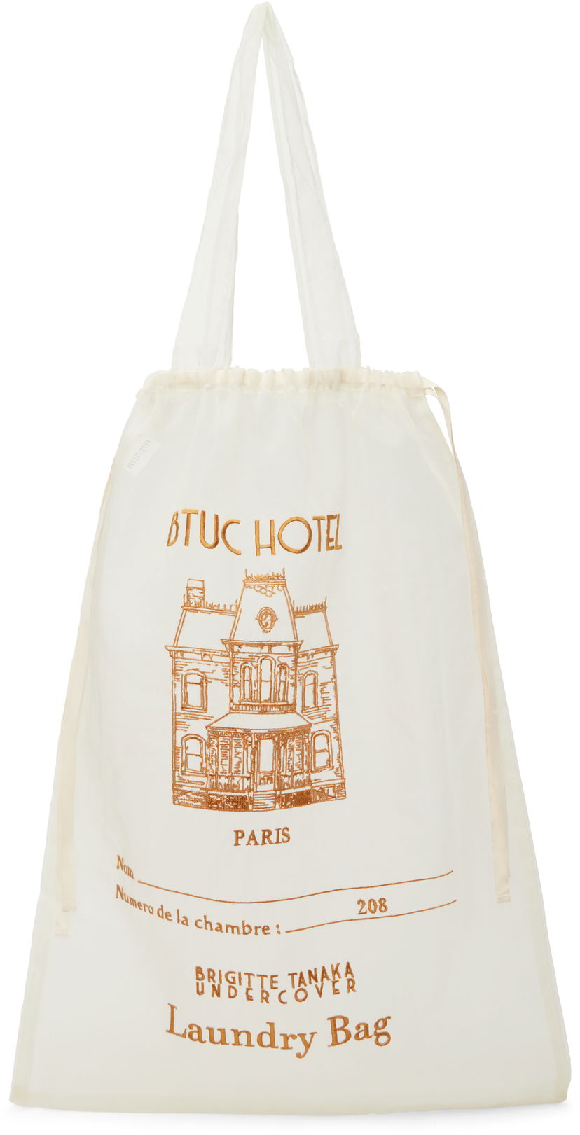 Tygpåse UNDERCOVER Brigitte Tanaka Edition Tote Bag Vit | UC2D1B04