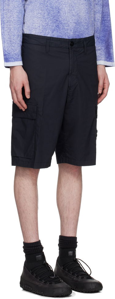 Shorts Stone Island Stone Island Stretch Cotton Tela Paracadute Shorts Mörkblå | K1S15L100L08S0003, 1