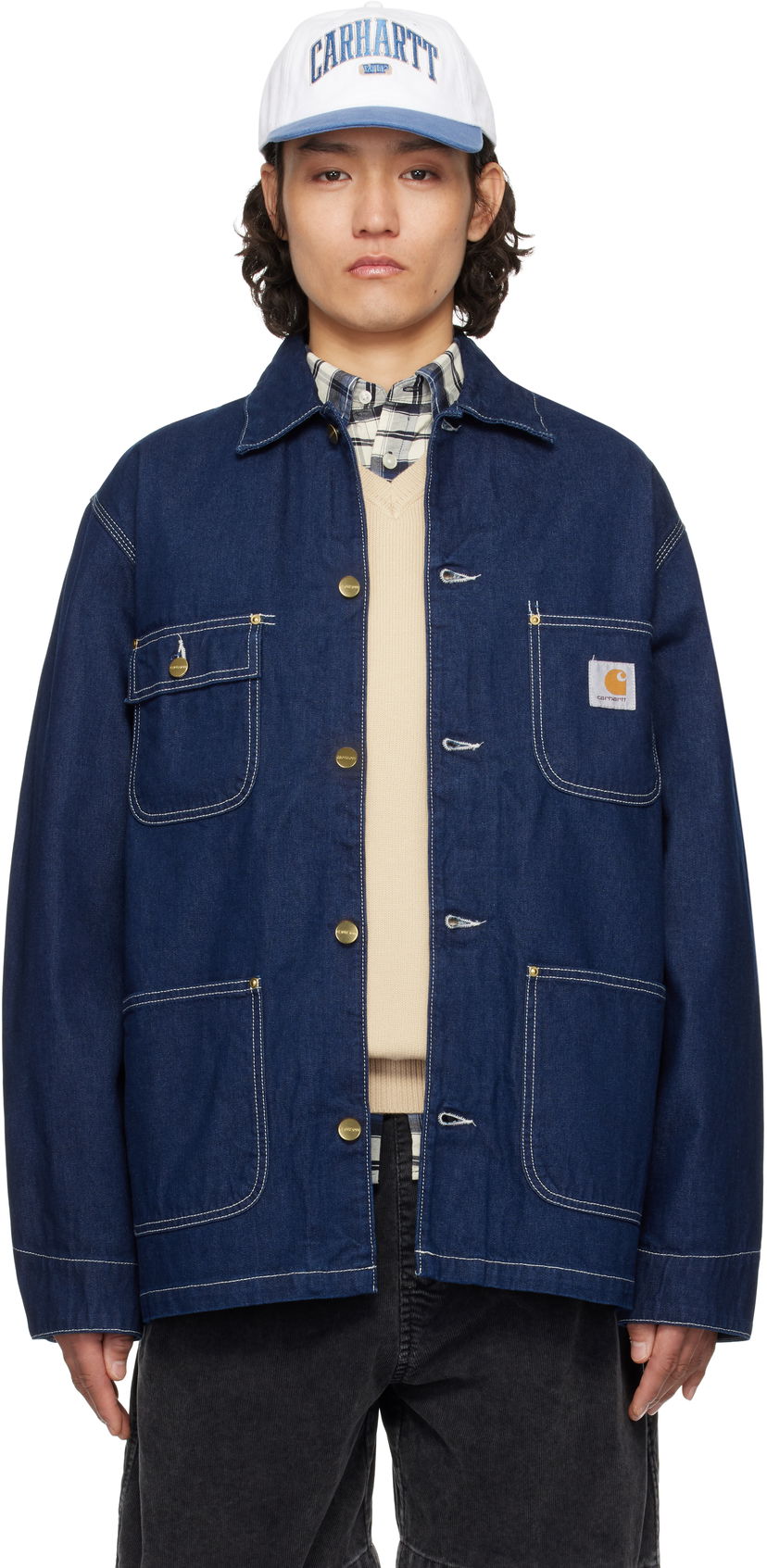 Jacka Carhartt WIP Carhartt WIP OG Chore Denim Jacket Blå | I031896