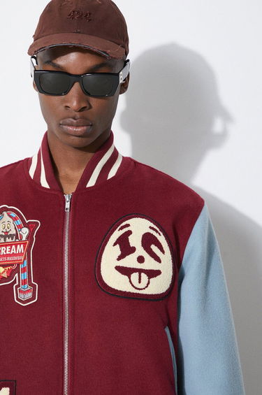 Bomberjacka BBC IceCream ICECREAM Diner Team Varsity Bomber Jacket Bourgogne | IC24106, 4