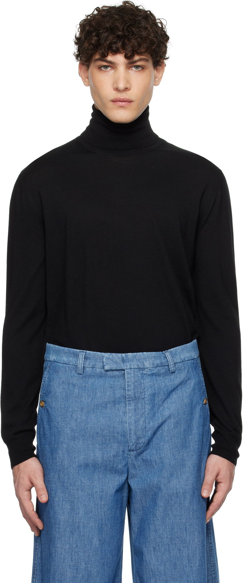 Sweater Valentino Signature Turtleneck Svart | 6V3KC31RAD1