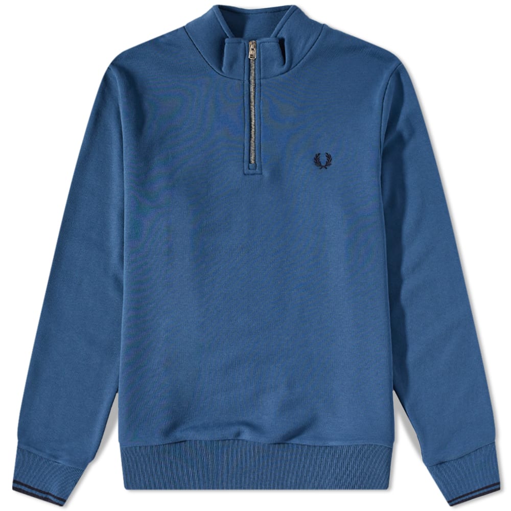 Sweater Fred Perry Authentic Half Zip Sweat Midnight Blue Mörkblå | M3574-963, 0