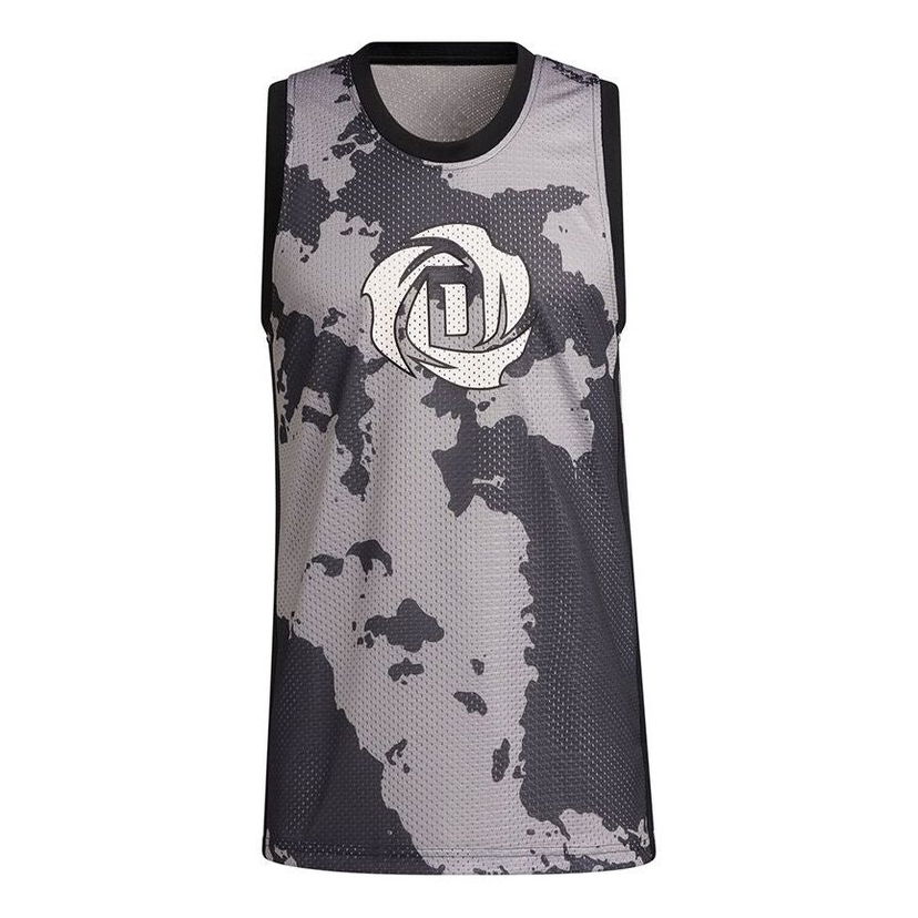 Linne adidas Originals adidas x Ross Crossover Logo Pattern Basketball Vest Grå | GV4698