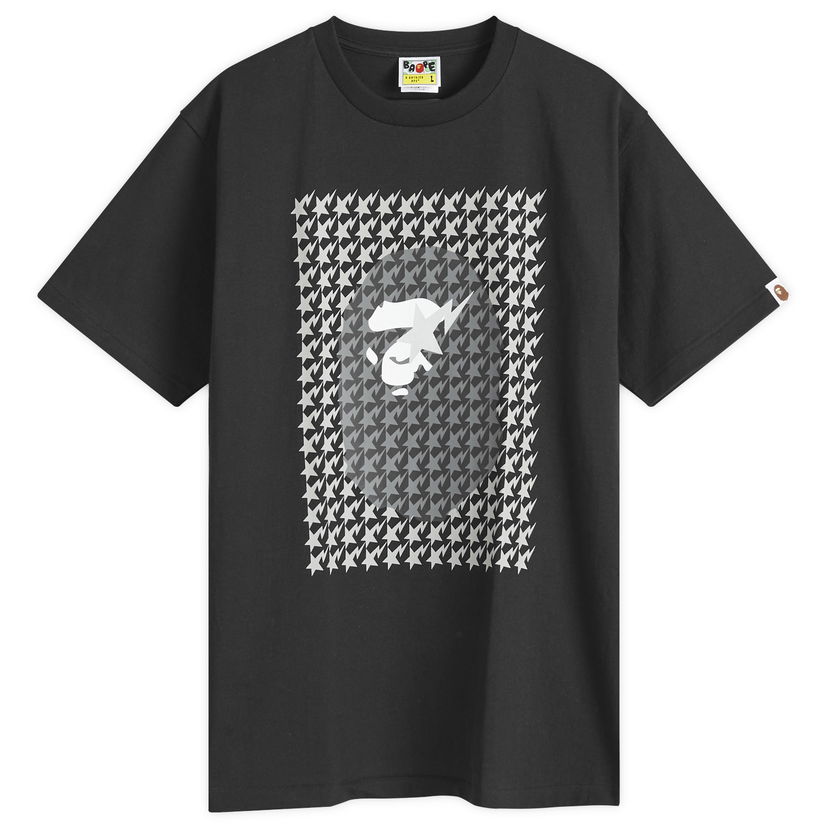 T-shirt BAPE Houndstooth Ape Head Graphic T-Shirt Black Svart | 001TEK801035M-BK2