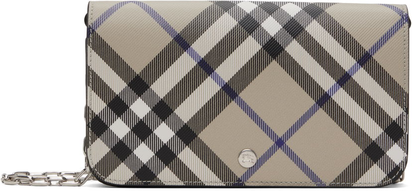 Plånbok Burberry Burberry Check Chain Wallet Bag Beige | 8095122