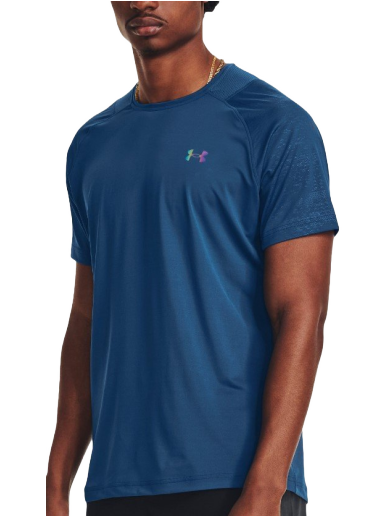 T-shirt Under Armour Rush Emboss Tee Mörkblå | 1376790-426