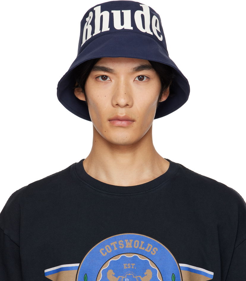 Hatt Rhude Logo Bucket Hat Mörkblå | RHPF25HA02747