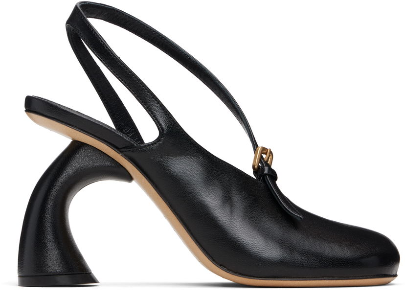 Skovård Dries Van Noten Dries Van Noten Cutout Slingback Heels Svart | 252-011715-114