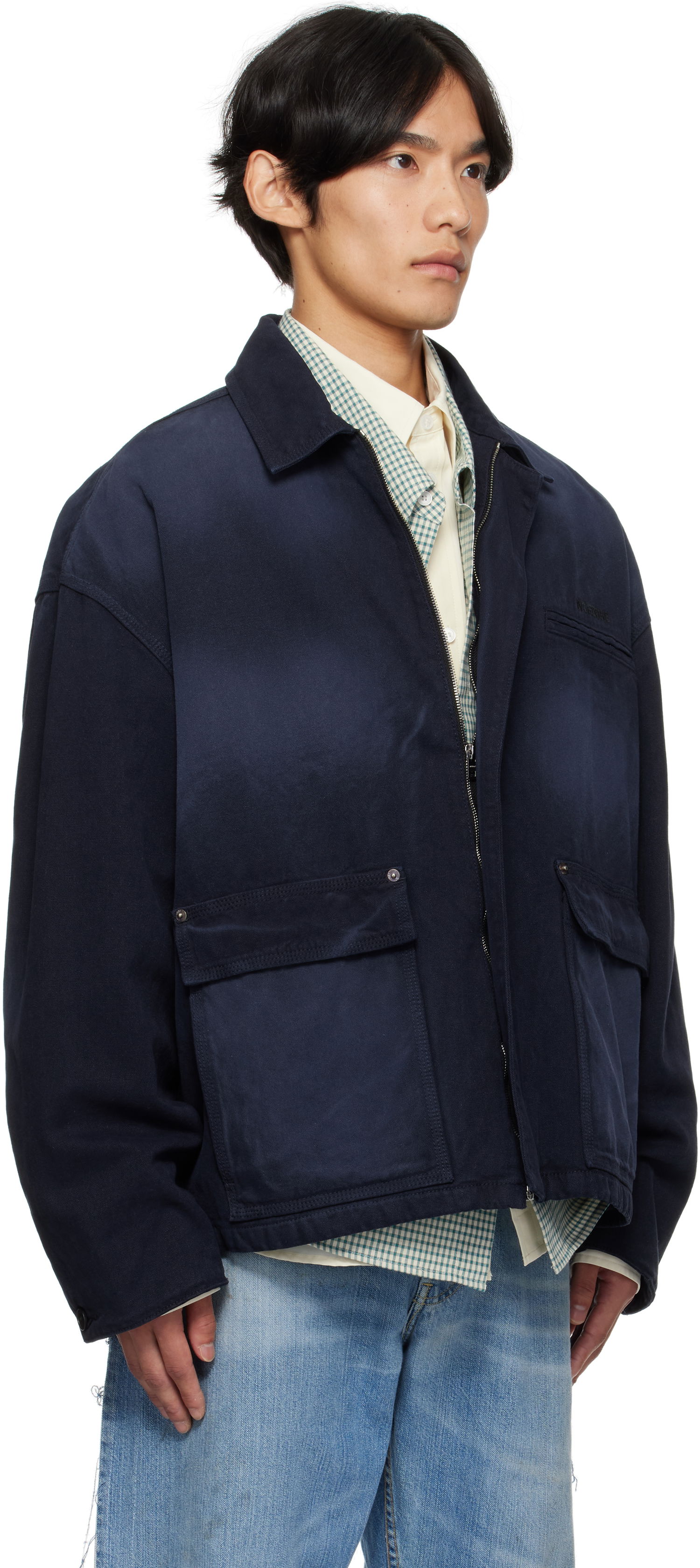 Jacka We11done We11done Classic Workwear Jacket Mörkblå | WD-DJ2-25-316-M-BL, 1