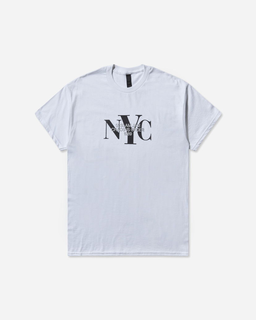 T-shirt Slam Jam NYC Slam Jam Chaos Is Order T-Shirt Vit | SJNYCTEE1 WHT