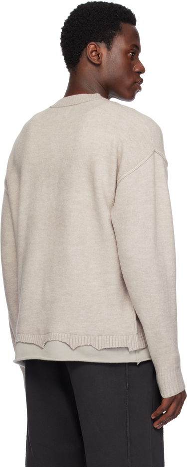 Sweater izzue Izzue Layered Sweater Beige | IZXKNN4123W4NBGT, 2