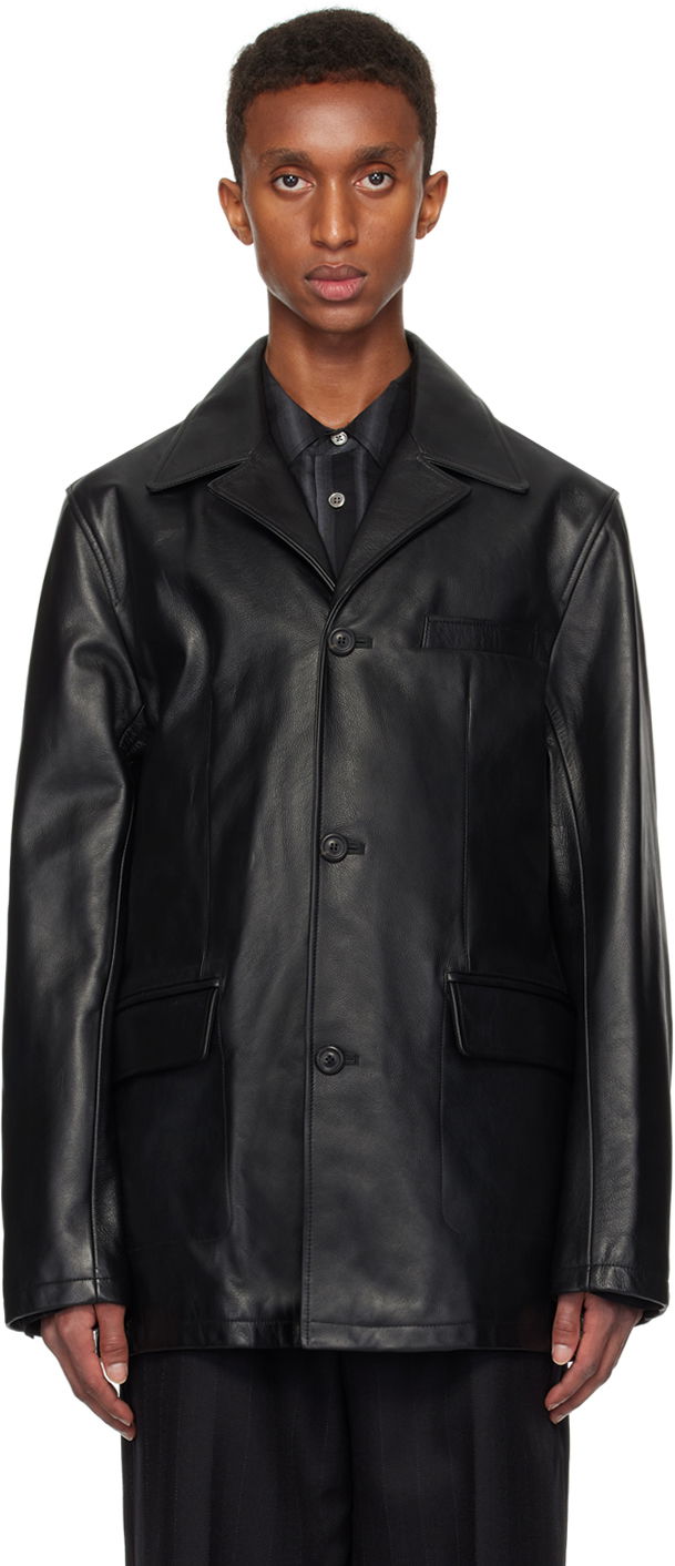 Jacka OUR LEGACY Our Legacy Alley Leather Jacket Svart | M4249AH