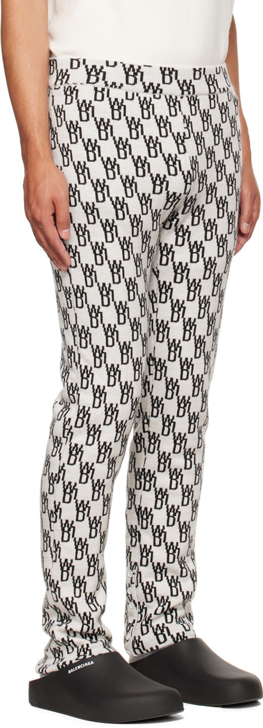 Byxor We11done We11done Jacquard Lounge Pants Vit | WD-KP9-20-096-W-IV, 1