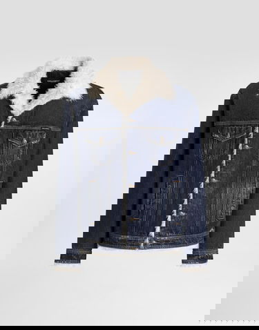 Jacka Dolce & Gabbana Dolce & Gabbana Shearling Lined Denim Jacket Blå | G9BMFDG8NH3S9001, 0