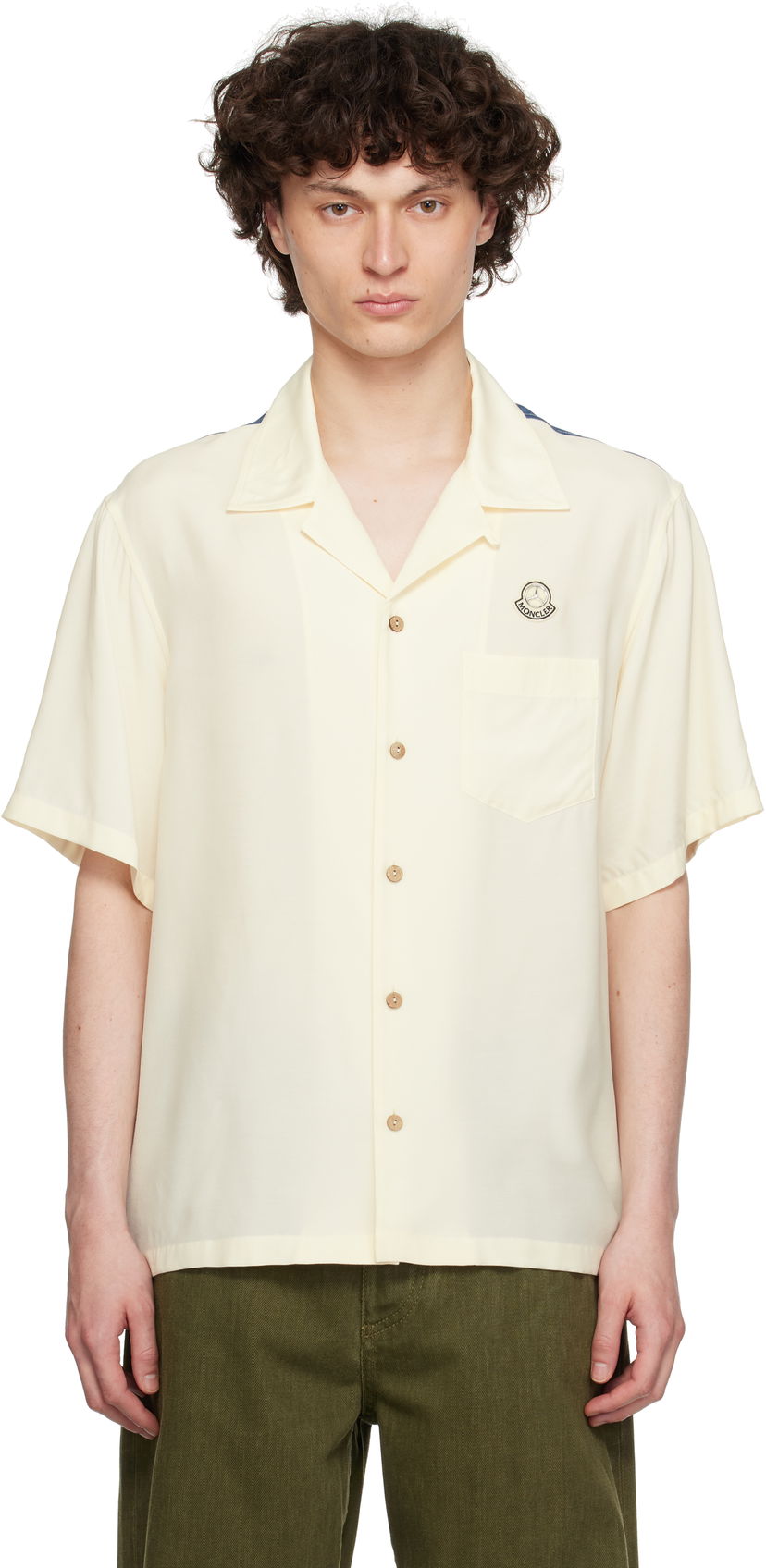 Skjorta Moncler Moncler Genius Mercedes-Benz by NIGO Satin Shirt Gul | K14012F00001M5921