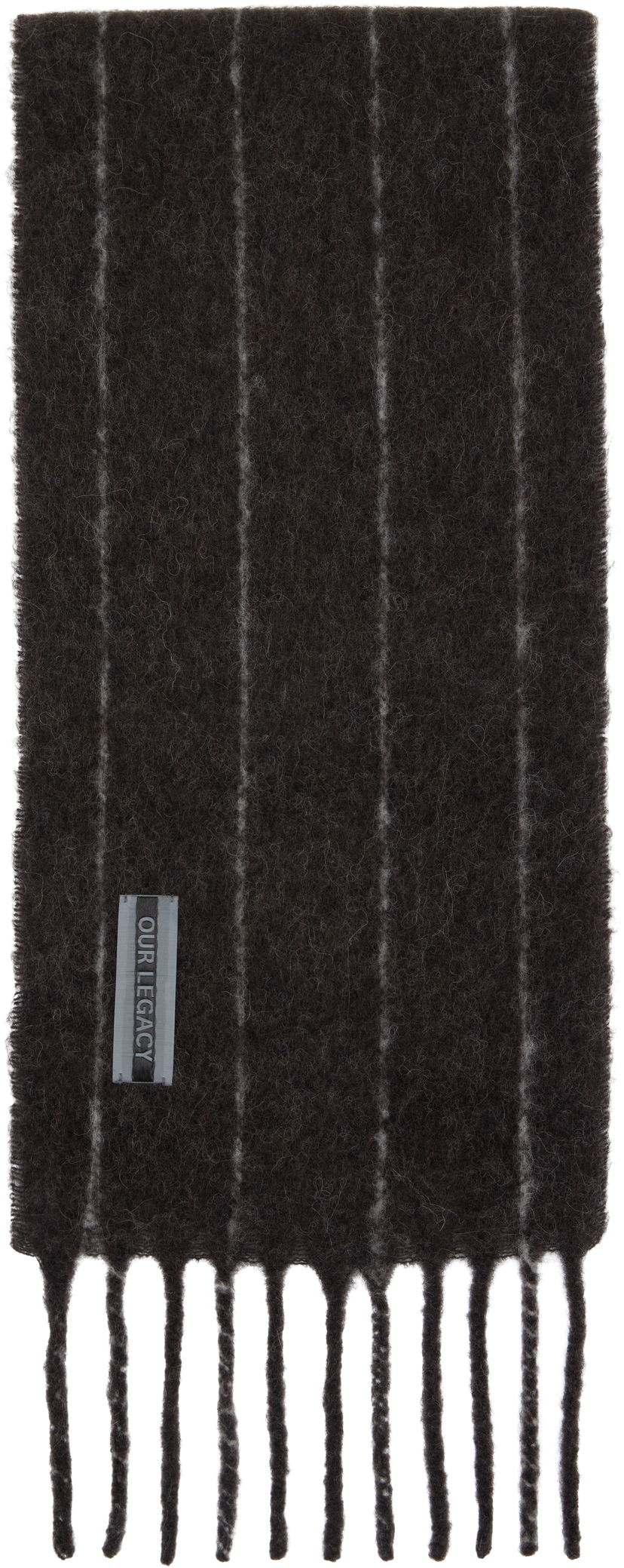 Halsduk OUR LEGACY Our Legacy Estate Striped Scarf Brun | A4258EBR
