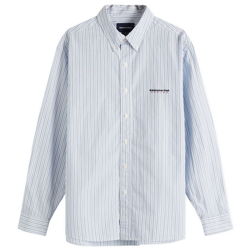 Skjorta thisisneverthat thisisneverthat DSN Striped Shirt Blå | TN251WSHTL02-WHT