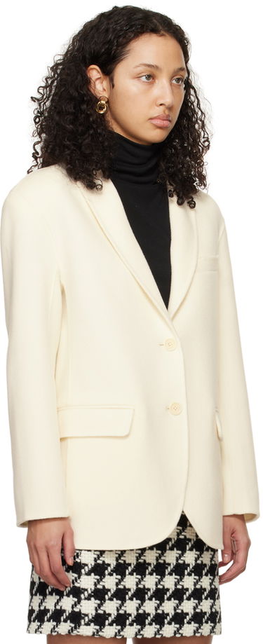 Jacka Anine Bing Anine Bing Women's Quinn Single-Breasted Blazer Vit | A-01-7073-150, 1