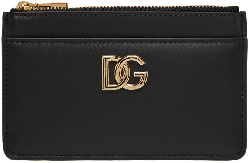 Plånbok Dolce & Gabbana Black Embossed Card Holder Svart | BI1261AW576, 0