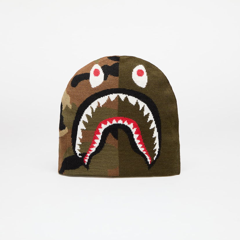 Mössa BAPE Shark Knit Hat Grön | 001HTK701006M OLD