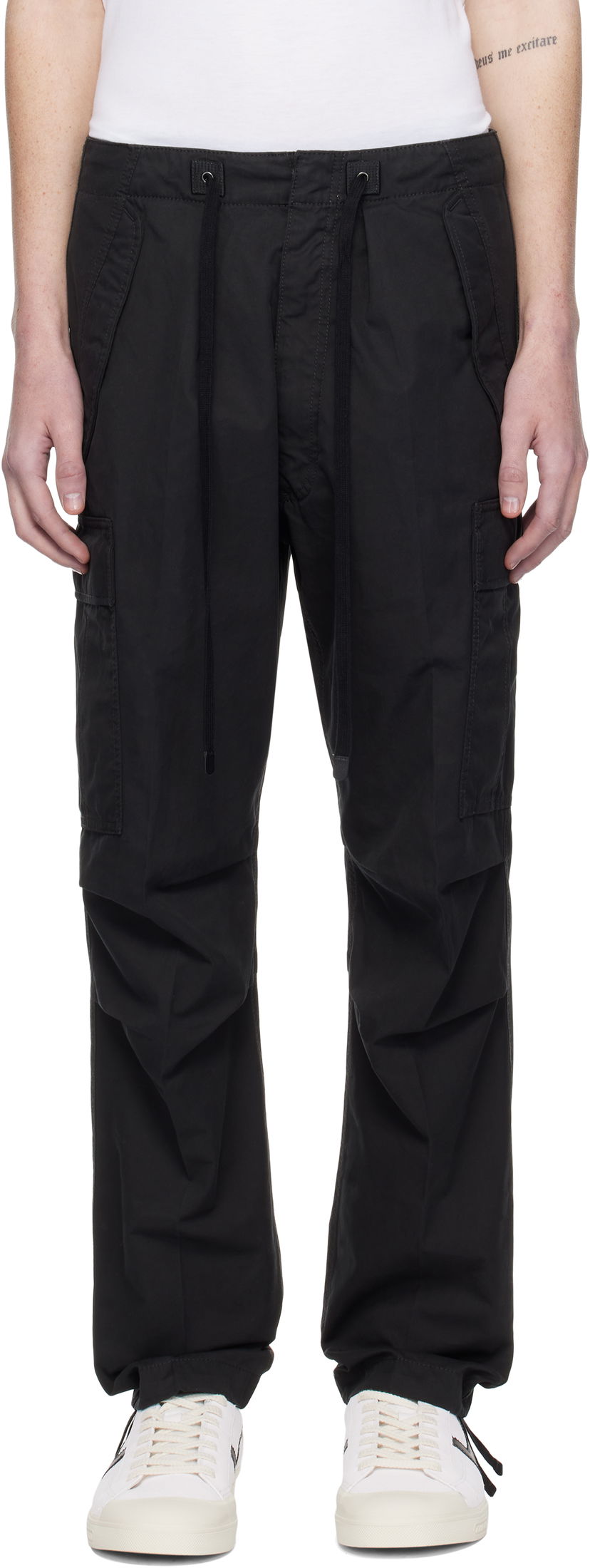Cargo byxor Tom Ford Tom Ford Enzyme Twill Cargo Pants Svart | SCC001-FMC054F23