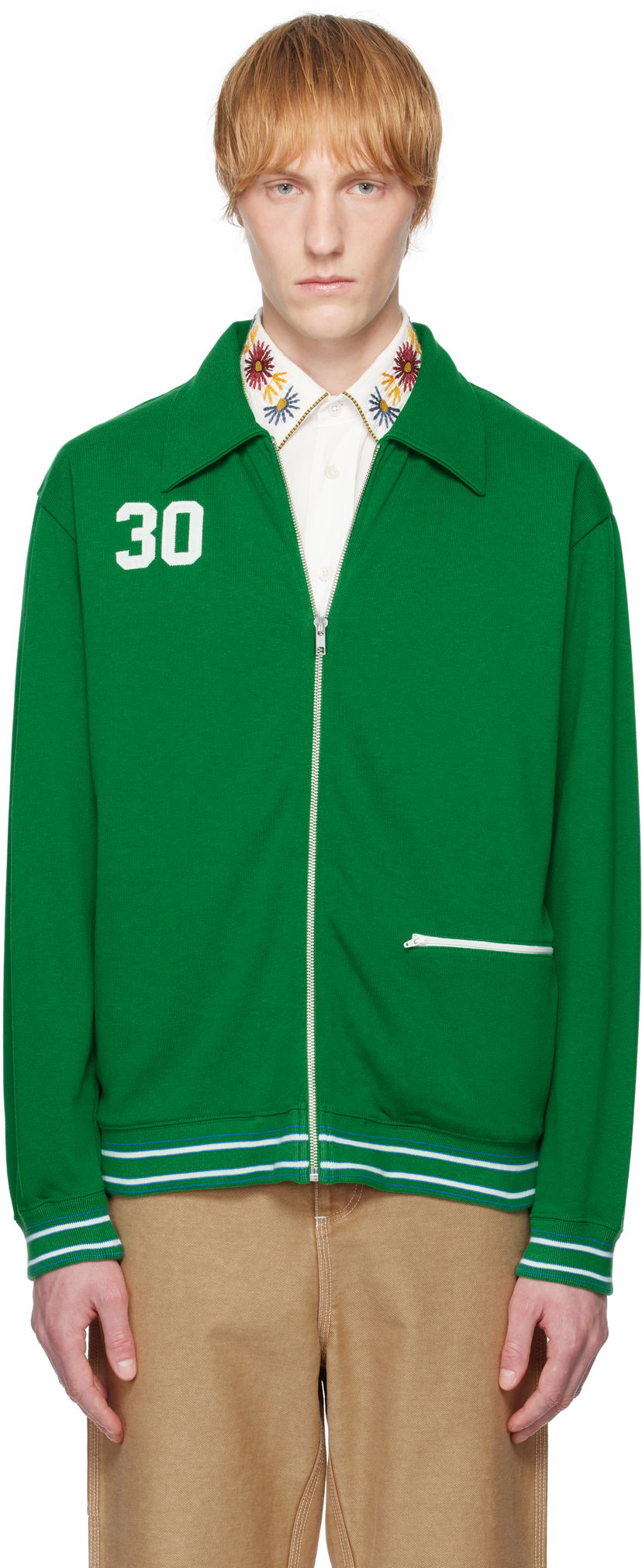 Vindjacka Bode Bode Sophomore Zip-Up Jacket Grön | MRS25CS034