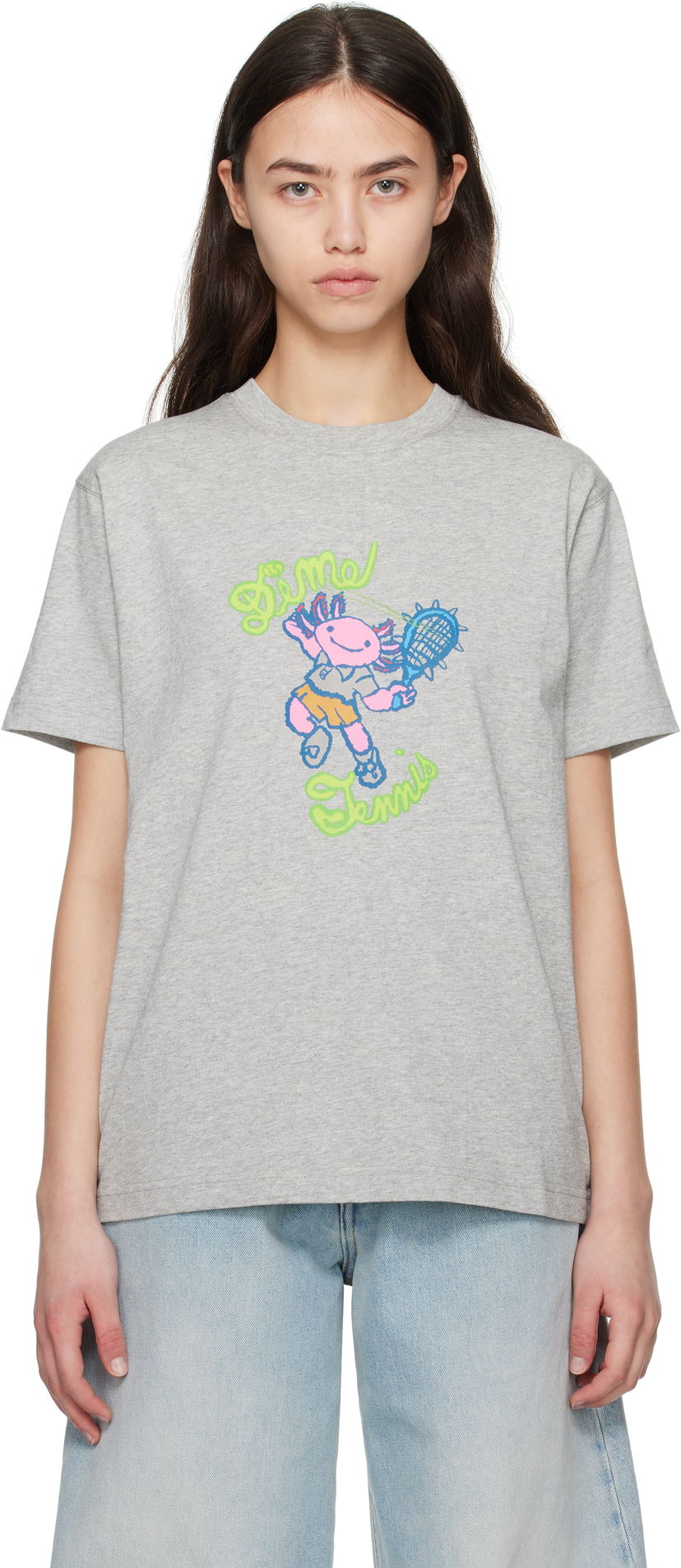 T-shirt Dime Dime Axolotl Graphic T-Shirt Grå | DIME2SP2551GRY