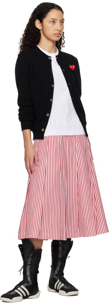 Sweater Comme des Garçons COMME des GARÇONS PLAY Heart Cardigan Svart | AX-N007-051, 3