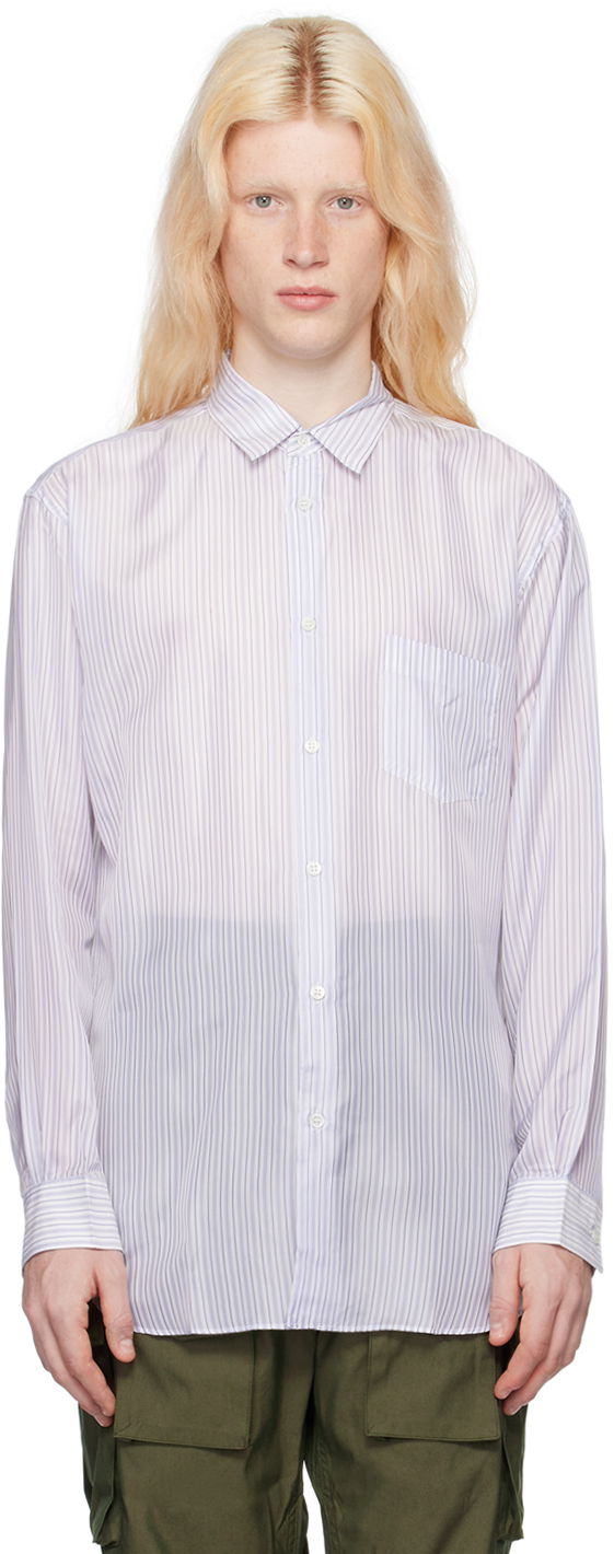 Skjorta Comme des Garçons Striped Shirt Vit | FZ-B142-051