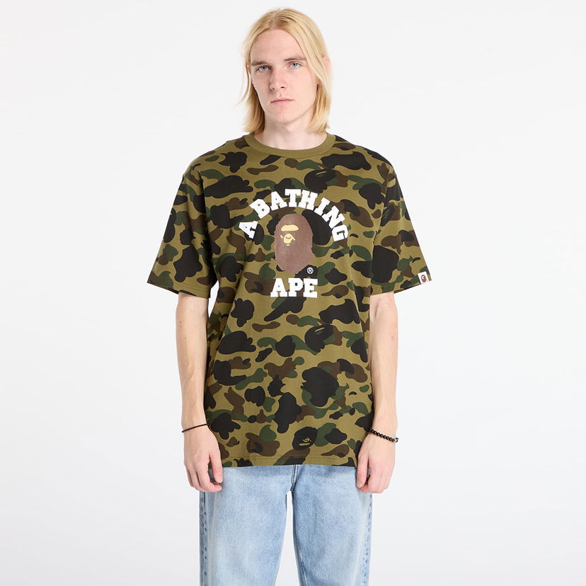 T-shirt BAPE 1St Camo College Tee XXL Flerfärgad | 001CSL801008MGRN
