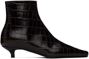 Sneakers och skor TOTEME TOTEME 'The Slim' Kitten Heel Ankle Boots Brun | 241-WAS940-LE0023, 0