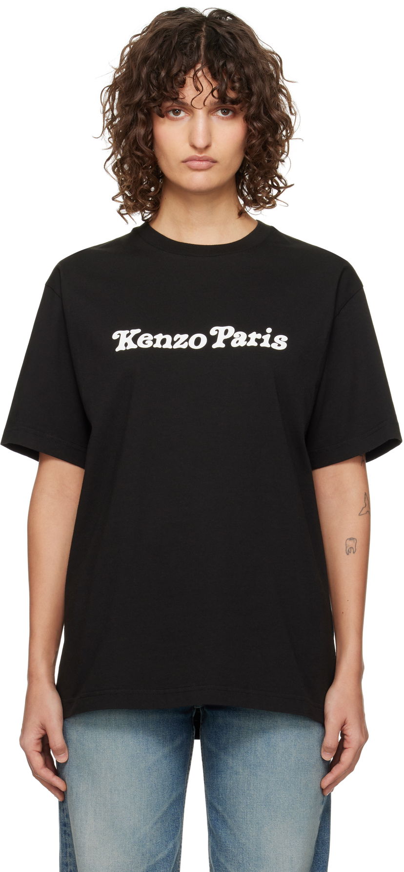 T-shirt KENZO VERDY Edition Oversized T-Shirt Svart | FF58TS4814SG