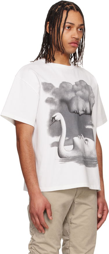 T-shirt MISBHV MISBHV La Donna Del Lago Graphic T-Shirt Vit | 250M108, 1