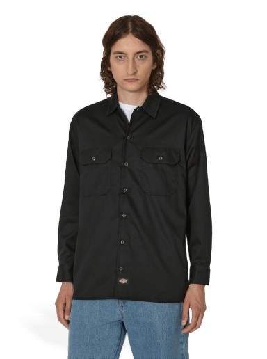 Skjorta Dickies Work Longsleeve Shirt Svart | DK0A4Y26 BLK1