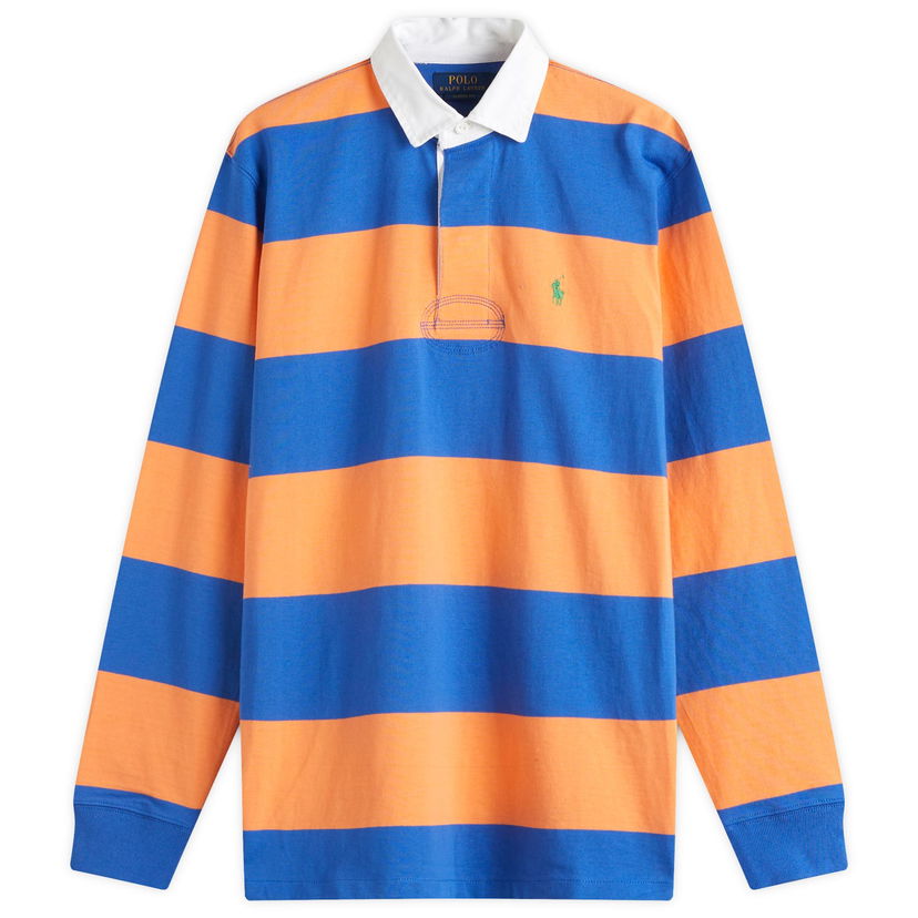 Polotröja Polo by Ralph Lauren Ralph Lauren Long Sleeve Rugby Shirt, Size Large Orange | 710900566017