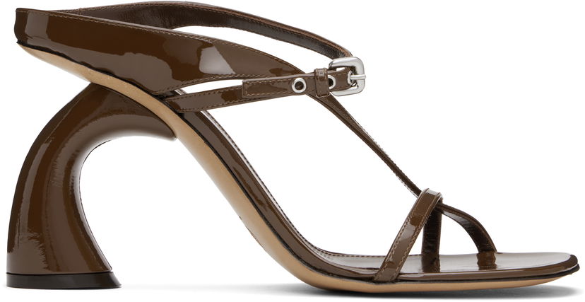 Skovård Dries Van Noten Dries Van Noten Strappy Sculptural Heeled Sandals Brun | WS251-1623-189