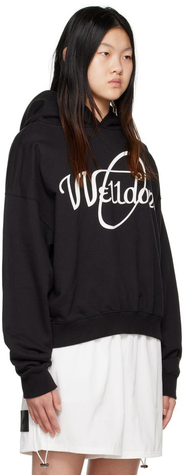 Sweatshirt We11done We11done Circle Logo Hoodie Svart | WD-TH3-22-813-U-BK, 1