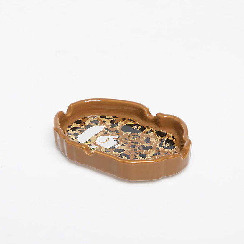 Heminredning BAPE Wild Leopard Pattern Ape Head Ashtray Brun | 001GDL801010MBEI