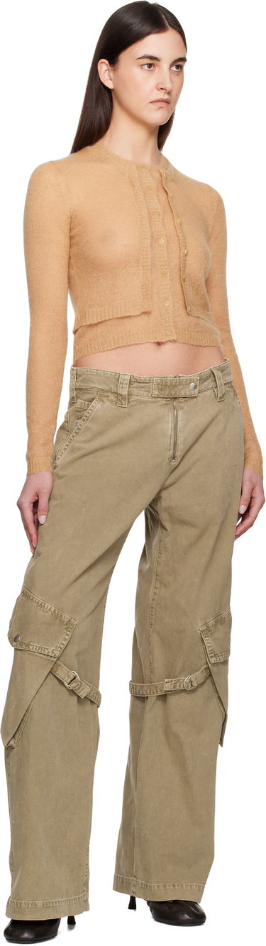 Sweater Acne Studios Acne Studios Layered Mohair Cardigan Beige | A60573-, 3