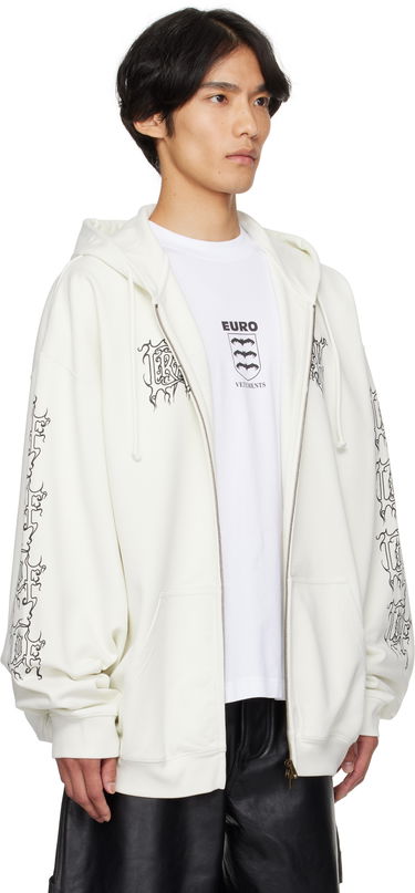 Sweatshirt VETEMENTS Vetements Cradle of Filth Logo Oversized Zip-Up Hoodie Vit | UCF76ZU100I, 1