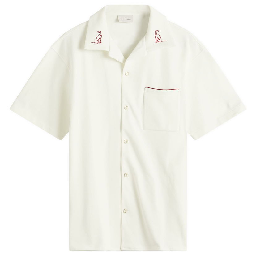 Skjorta Drôle de Monsieur Drôle de Monsieur Stitched Stripe Shirt Vit | G-SH223-CO162-OW